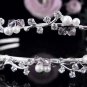 Sparkle Wedding Tiara,Elegant Princess Silver Twin Vine Rhinestone Bride Bridal tiara 4054pu