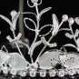 Huge Floral Wedding Tiara,Elegant Princess Silver Rhinestone Bride Headpiece Bridal tiara 4161s