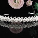Stunning Wedding Tiara,Elegant Silver Rhinestone Pearl Bride Headband Bridal tiara 5933