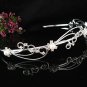 Stunning Serpent Crystal Wedding Tiara,Silver Rhinestone Pearl Bride Headband, Bridal tiara A1
