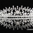Sparkling Daisy Silver Plated Crystal and Rhinestone Accented Bridal Tiara 684s