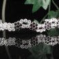 Serpent Daisy Silver Plated Purple Crystal and Rhinestone Bridal Tiara 698