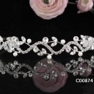 Sparkle Crystal Pearl Rhinestone Bridal Tiara;Serpent Wedding regal 874