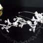 Bridal Tiara;Princess Silver Floral Rhinestone Wedding Headband Comb 1555