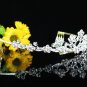 Silver Alloy Pearl Wedding Headpiece,Gorgeous Bridal Tiara,Floral Crown 1312