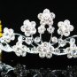 Silver Alloy Pearl Wedding Headpiece,Gorgeous Bridal Tiara,Floral Crown 1312