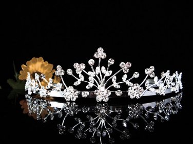 Crystal Wedding Headpiece;elegance Silver Bridal Tiara 4632