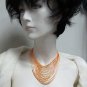 Glass Bugle Floating Wave Irregular Multi strand Pattern Crochet Choker Necklace#pn14 or