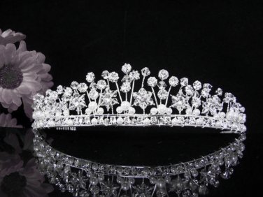 Crystal Wedding Headpiece;elegance Silver Bridal Tiara 439