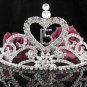 Huge Sweet 15 Crystal Princess Happy Birthday Tiara;Silver Crown Regal #13