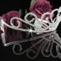 Huge Sweet 15 Crystal Happy Birthday Tiara ;Delicate Silver Sweetheart Crown Regal #55