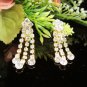 Golden elegance Jewelry set; Bridal Necklace Set;Rhinestone Wedding clip Earring Necklace #3077G