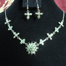 Fashion jewelry necklace set;Bridal Necklace Set;sparkle;Rhinestone Wedding Pin Earring set#613