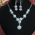 Fashion jewelry necklace set;Bridal Necklace Set;sparkle;Rhinestone Wedding Pin Earring set#617b