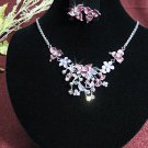 Fashion jewelry necklace set;Bridal Necklace Set;sparkle;Rhinestone Wedding Pin Earring set#752