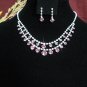 Fashion jewelry necklace set;Bridal Necklace Set;sparkle;Rhinestone Wedding clip Earring set#3883