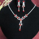 Fashion jewelry necklace set;Bridal Necklace Set;sparkle;Rhinestone Wedding clip Earring set#4224