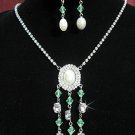 Fashion jewelry necklace set;Bridal Necklace Set;Dangle and drop pin Earring set#4719