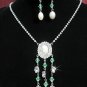 Fashion jewelry necklace set;Bridal Necklace Set;Dangle and drop pin Earring set#4719