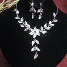 Fashion jewelry necklace set;Bridal Necklace Set;Dangle and drop pin Earring set#5315