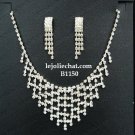 Bridal Necklace Set;Elegance Clip Earring set; Fashion jewelry necklace set #1150