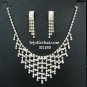 Bridal Necklace Set;Elegance Clip Earring set; Fashion jewelry necklace set #1150