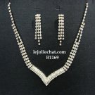Bridal Necklace Set;Elegance Clip Earring set; Fashion jewelry necklace set #1169