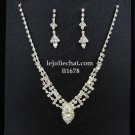 Bridal Necklace Set;Elegance Clip Earring set; Fashion jewelry necklace set #1678