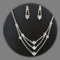Elegance Clip Earring set; Bridal Necklace Set;Fashion jewelry necklace set #1946s