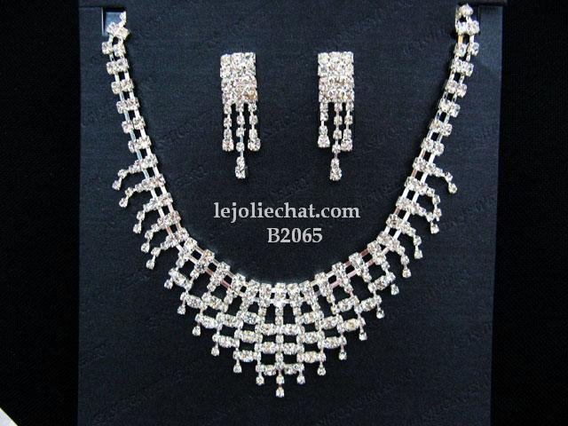 Elegance Clip Earring Set Bridal Necklace Setfashion Jewelry Necklace Set 2065 8429