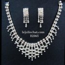 Elegance Clip Earring set; Bridal Necklace Set;Fashion jewelry necklace set #2065