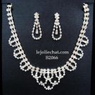 Elegance Clip Earring set; Bridal Necklace Set;Chock Fashion jewelry necklace set #2066