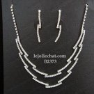 Elegance Clip Earring set; Bridal Necklace Set;Dangle Fashion jewelry necklace set #2373