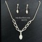 Elegance Clip Earring set; Bridal Necklace Set;Dangle Fashion jewelry necklace set #2375