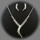 Elegance Clip Earring set; Bridal Necklace Set;Fashion Bugle jewelry necklace set #2384