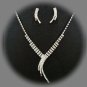 Elegance Clip Earring set; Bridal Necklace Set;Fashion Bugle jewelry necklace set #2384