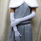 white Bridal Gloves ;French Lace Elastic Floral Pattern Bride Gloves #76