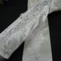 Ivory Bridal Gloves ;Satin Elbow French Lace Pearl Bride Gloves #70i