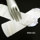 Ivory Bridal Gloves ;Satin finger-less French Lace Pearl Bride Gloves #65i