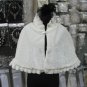 Ivory Faux Fur Shrug Shawl ;Wedding Wrap;Bridal Scarf #sh3