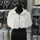 Handmade Ivory Faux Fur Shrug Shawl ;Wedding Wrap;Bridal Scarf #sh6