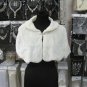 Handmade Ivory Faux Fur Shrug Shawl ;Wedding Wrap;Bridal Scarf #sh6