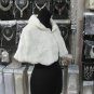 Handmade Ivory Faux Fur Shrug Shawl ;Wedding Wrap;Bridal Scarf #sh6