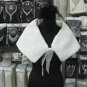 Bridal Faux Fur Shrug : Ivory Shawl Stole ;Wedding Wrap#sh8