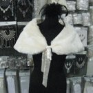 Bridal Faux Fur Shrug : Ivory Shawl Stole ;Wedding Wrap#sh10