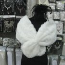 Bridal Faux Fur Shrug : Ivory Shawl Stole ;Wedding Wrap#sh11