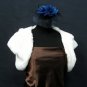 BRIDAL WEDDING OFF WHITE BOLERO FAUX FUR SHRUG ; WEDDING WRAP SHAWL SCARF#sh15