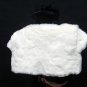 BRIDAL WEDDING OFF WHITE BOLERO FAUX FUR SHRUG ; WEDDING WRAP SHAWL SCARF#sh15