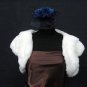 BRIDAL WEDDING OFF WHITE BOLERO ; FAUX FUR SHRUG ; WEDDING WRAP SHAWL SCARF#sh18