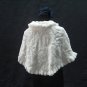 BRIDAL WEDDING OFF WHITE BOLERO ; FAUX FUR SHRUG ; WEDDING WRAP SHAWL SCARF#sh21
